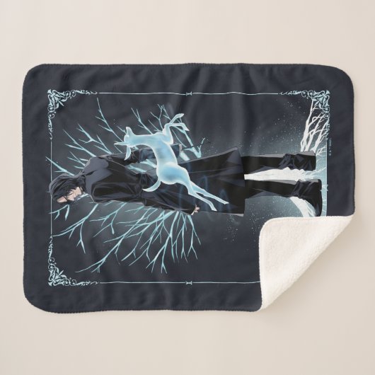 Couverture Sherpa Doe Patronus d'Anime Severus Snape (Devant (Horizontal))