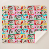 Couverture Sherpa Dogs and Cats with Santa Beard (Devant (Horizontal))