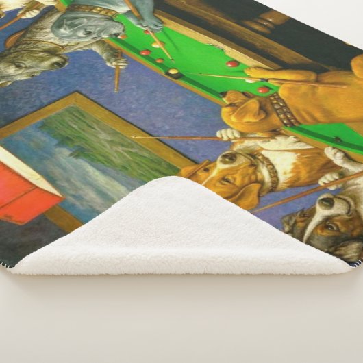 Couverture Sherpa Dogs Playing Snooker Billiards Fun Spoof (3/4)