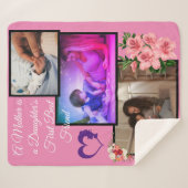 Couverture Sherpa Don de Fête des Mères de Daughter_Sherpa Blanket (Devant (Horizontal))