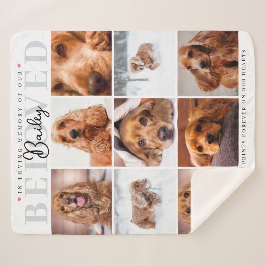 Couverture Sherpa Don de perte d'animal de compagnie - 9 photo Colla (Devant (Horizontal))