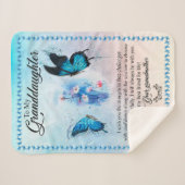 Couverture Sherpa Don Grandgirl| Amour Grand-mère Groupe familial (Devant (Horizontal))