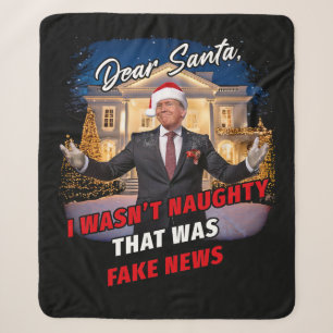 Couverture Sherpa Donald Trump Funny Plaisanterie, Cher Père Noël, f