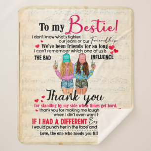 Couverture Sherpa Dons de Bestie  Lettre à mon Merci de bestin