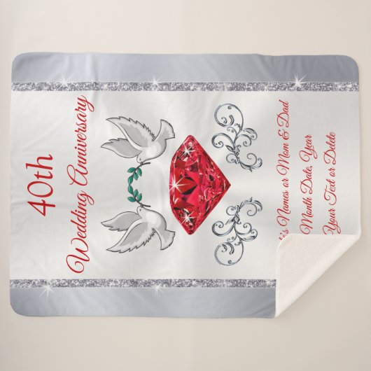 Couverture Sherpa Dons du 40e anniversaire de Mariage pour les paren (Devant (Horizontal))