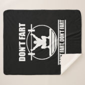 Couverture Sherpa Dont Fart Funny Gym Workout Squat pour Bodybuilder (Devant (Horizontal))