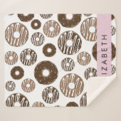 Couverture Sherpa Donuts Au Chocolat, Donuts Au Caramel, Glace, Votr (Devant (Horizontal))