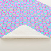 Couverture Sherpa Donuts Lilac Et Turquoise Avec Remplissage Sur Ros (3/4)