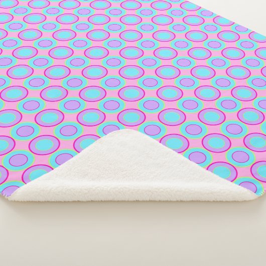 Couverture Sherpa Donuts Lilac Et Turquoise Avec Remplissage Sur Ros (3/4)