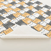 Couverture Sherpa Doodle de chat grassouillet mignon (3/4)