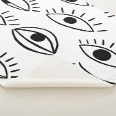 Couverture Sherpa Doodle eye, motif créatif sans couture. (3/4)