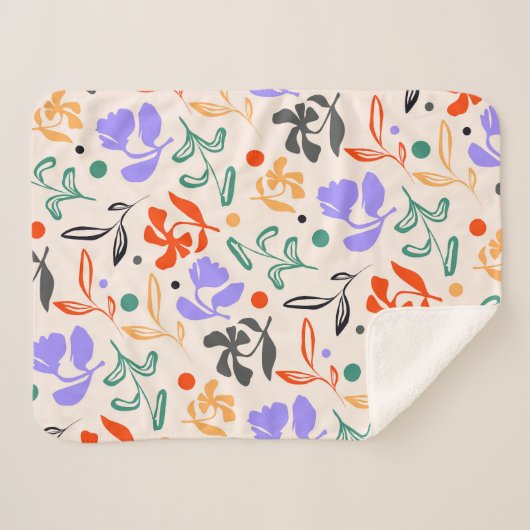 Couverture Sherpa Doodle Garden (Devant (Horizontal))