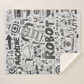 Couverture Sherpa doodle robot élément, illustrateur ligne outils ti (Devant (Horizontal))