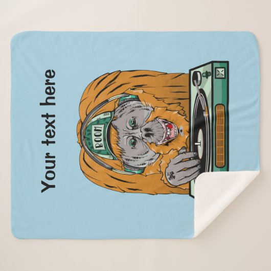 Couverture Sherpa Dossier de vinyle Orangoutan (Devant (Horizontal))