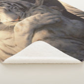 Couverture Sherpa Douce Tigre Blanc – Confort & Ca (3/4)