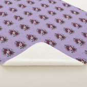 Couverture Sherpa Douceur – Bouquet de Violettes (3/4)
