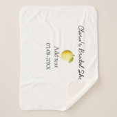 Couverture Sherpa Douche nuptiale citron moderne simple minimum rust (Devant)