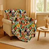 Couverture Sherpa Douillette Animaux de la Jungle
