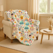 Couverture Sherpa Douillette Pastel Mignonne et Fa