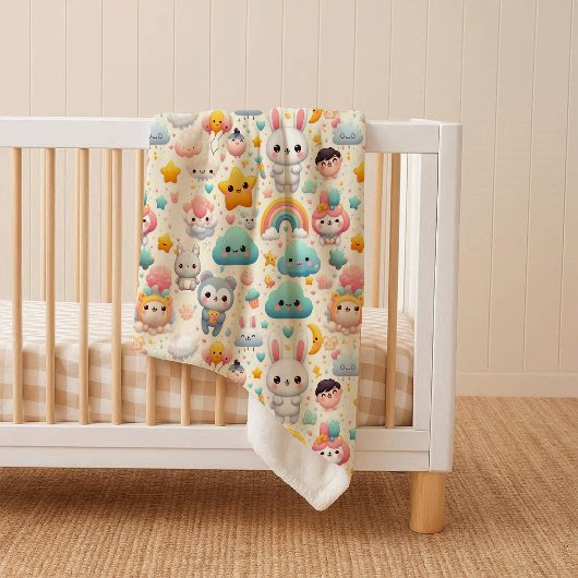 Couverture Sherpa Douillette Pastel Mignonne et Fa