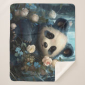 Couverture Sherpa Doux Ours De Panda Chez Les Roses De La Jungle (Devant)