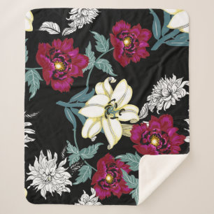 Couverture Sherpa Doux tropicale : Aquarelle d'été