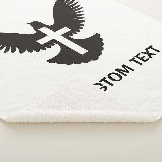 Couverture Sherpa Dove avec croix (3/4)