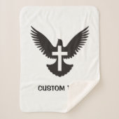 Couverture Sherpa Dove avec croix (Devant)