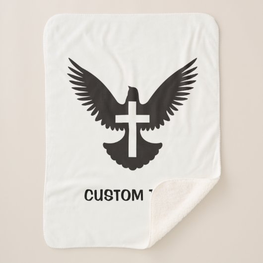 Couverture Sherpa Dove avec croix (Devant)