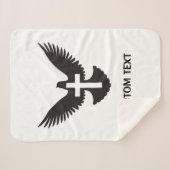 Couverture Sherpa Dove avec croix (Devant (Horizontal))