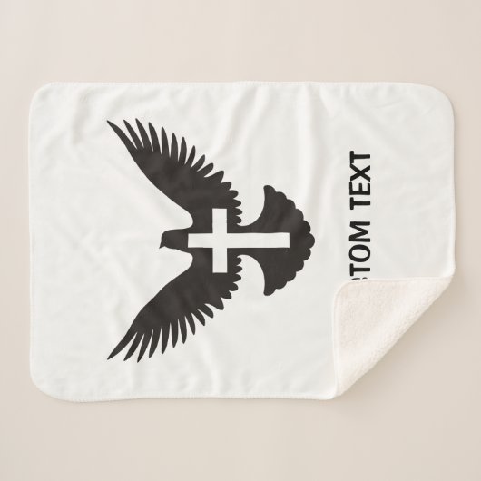 Couverture Sherpa Dove avec croix (Devant (Horizontal))