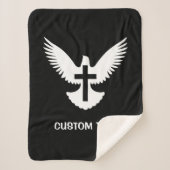 Couverture Sherpa Dove avec croix (Devant)