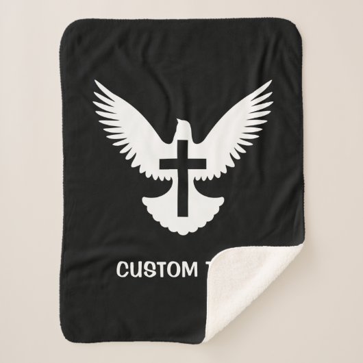 Couverture Sherpa Dove avec croix (Devant)