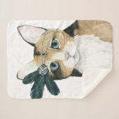 Couverture Sherpa Downton Cat | Bejeweled With Feathers (Devant (Horizontal))