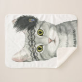 Couverture Sherpa Downton Cat | Bejewted With Lace (Devant (Horizontal))