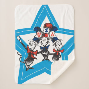 Couverture Sherpa Dr. Seuss   Chapeaux graphiques Little Cats USA