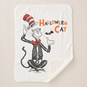 Couverture Sherpa Dr. Seuss Chat Chapeauté Halloween