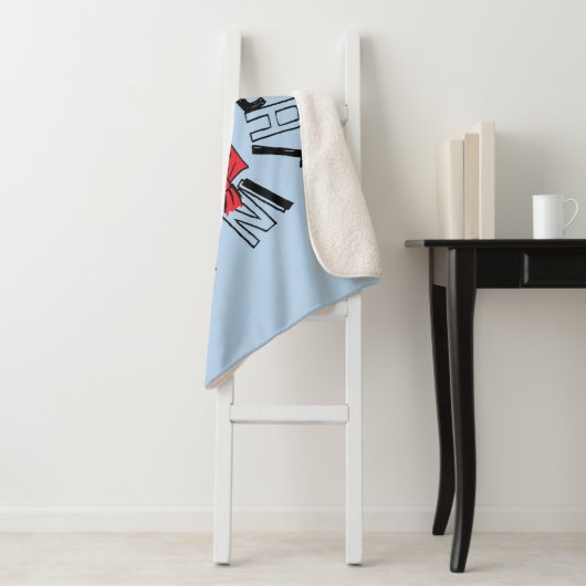 Couverture Sherpa Dr Seuss | Chat dans l'art rond Casquette (En situation)