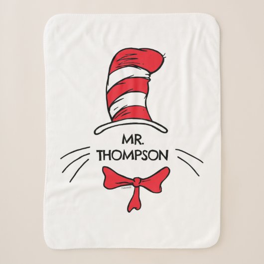 Couverture Sherpa Dr. Seuss | Chat dans le Chapeau Nom de l'enseigna (Devant)