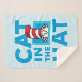 Couverture Sherpa Dr Seuss | Chat dans le logo du Casquette (Devant (Horizontal))
