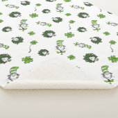 Couverture Sherpa Dr Seuss | Chat dans le Motif Casquette Clover (3/4)