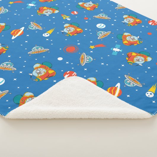 Couverture Sherpa Dr Seuss | Chat dans le Motif spatial Casquette (3/4)