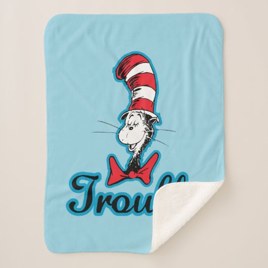 Couverture Sherpa Dr Seuss | Chat dans le problème du Casquette (Devant)