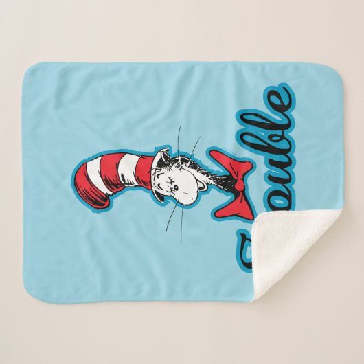 Couverture Sherpa Dr Seuss | Chat dans le problème du Casquette (Devant (Horizontal))