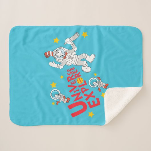 Couverture Sherpa Dr Seuss | Chat dans l'Explorateur d'univers Casqu (Devant (Horizontal))