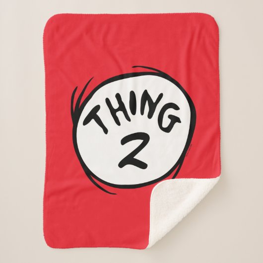 Couverture Sherpa Dr Seuss | Chose personnalisée Une chose deux (Devant)