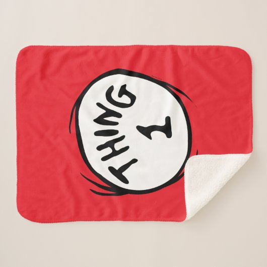 Couverture Sherpa Dr Seuss | Chose Une Chose Deux - Chose Une (Devant (Horizontal))