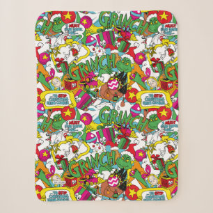 Couverture Sherpa Dr. Seuss   Grinch Motif Coloré