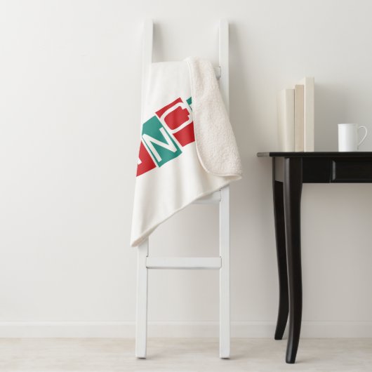 Couverture Sherpa Dr Seuss | Grinch - Rouge et Vert (En situation)