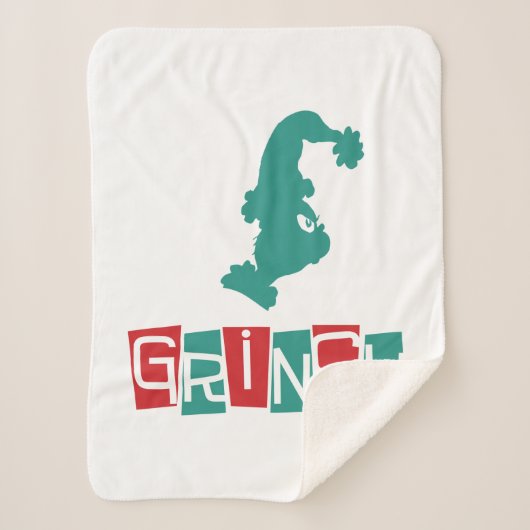 Couverture Sherpa Dr. Seuss | Grinch - Rouge & Vert (Devant)